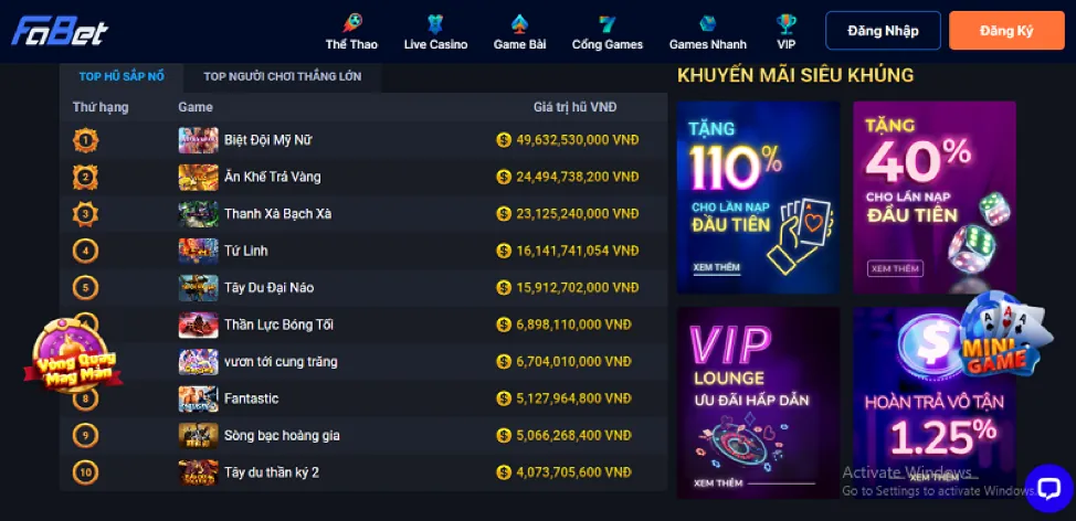 Biểu đồ cấp độ VIP 98win 5